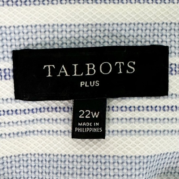 Talbots Stripe Biscay Open-Front Jacket Size 22W - Picture 4 of 11